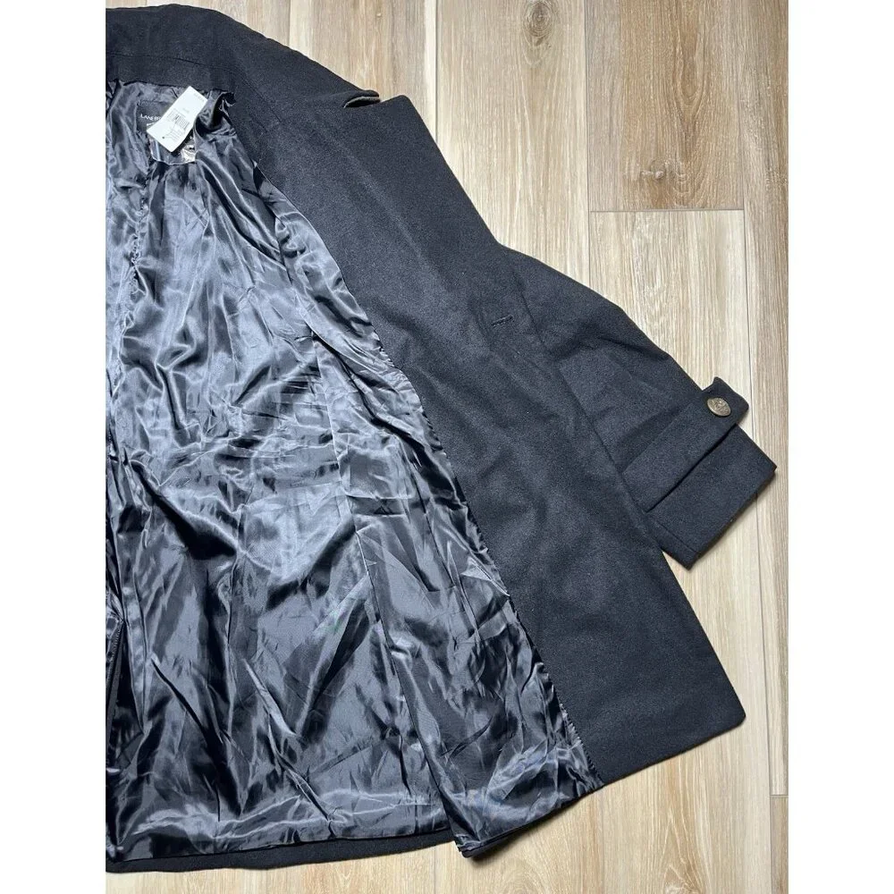 NWT Lane Bryant Wool Black Pea Coat - Women Size 18 / 20 - Picture 10 of 16